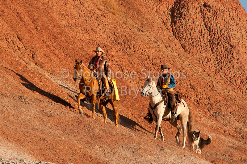 Horses- Silhouettes on Rock